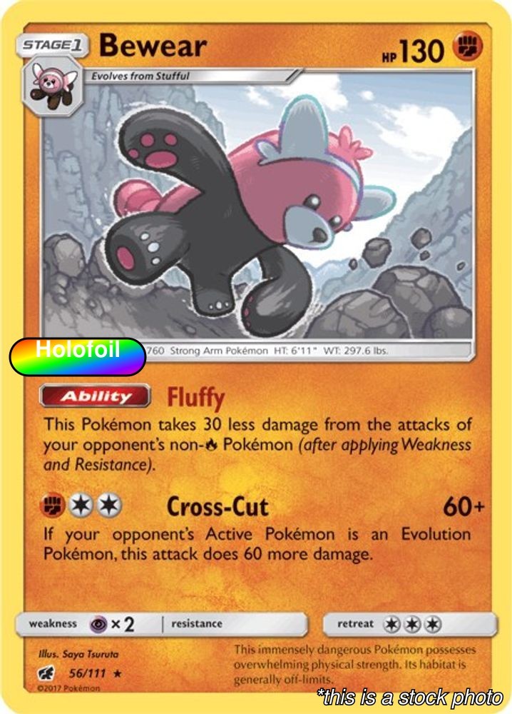 Holofoil - Bewear - 56/111 - SM - Crimson Invasion - NM