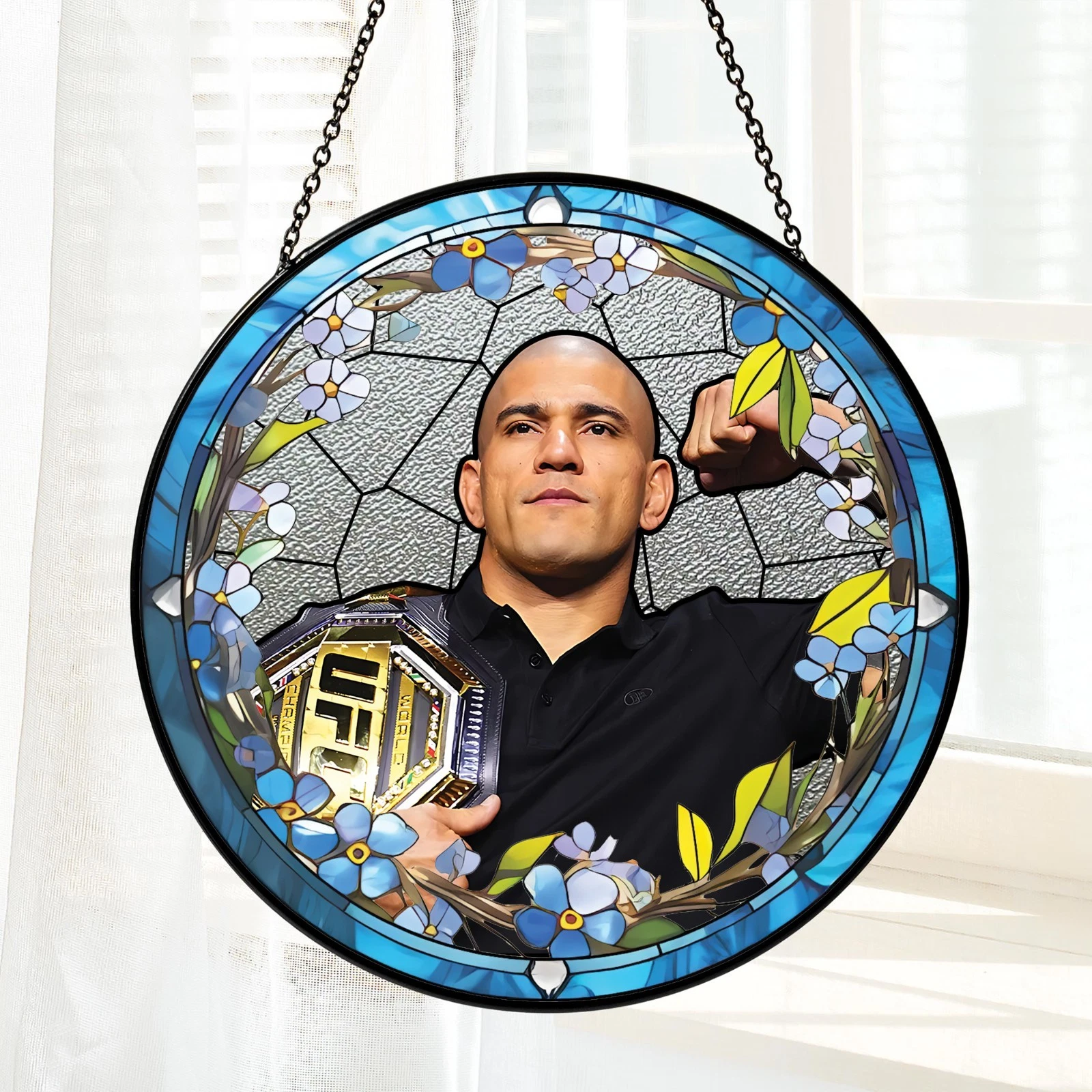 Alex Pereira Stained Glass Suncatcher-Home Window Hanging Ornament