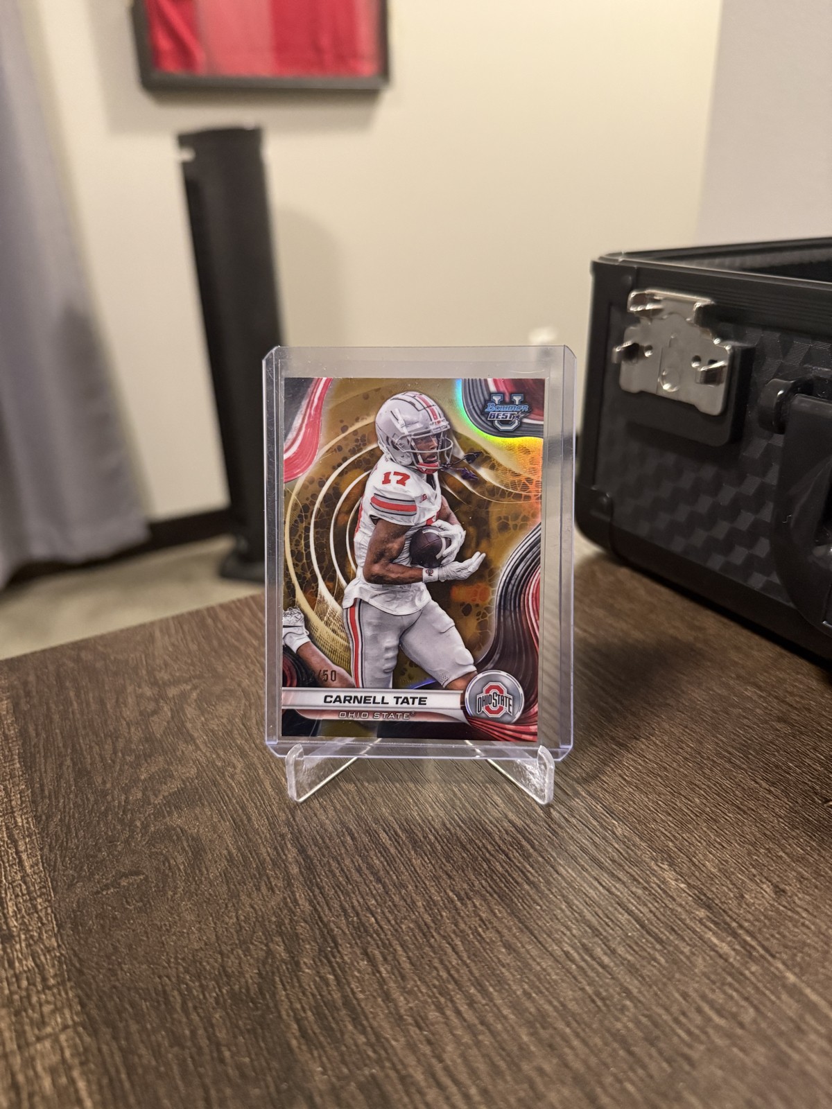 2024 Bowman's Best University - Carnell Tate #47 Gold Refractor /50 (RC)