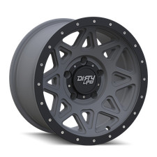 18x9 Dirty Life Theory Matte Gunmetal Wheel 6x5.5 (0mm)