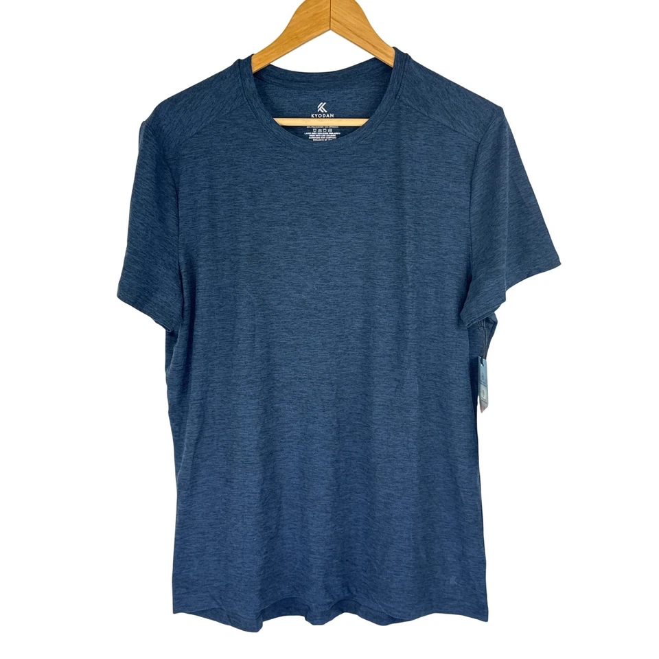 KYODAN Active Men's Heather Blue Short Sleeve Breathable Athletic T-Shirt - Image 2 of 4