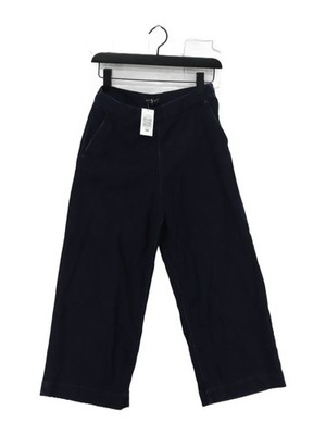 Jasper Conran Damen Hose UK 10 Blau Baumwolle mit Polyester, Acryl Cropped