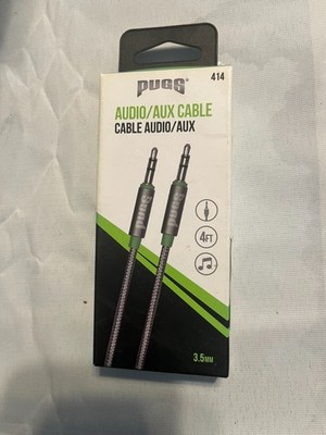 PUGS audio/ aux cable 4FT 3.5mm audio plug 