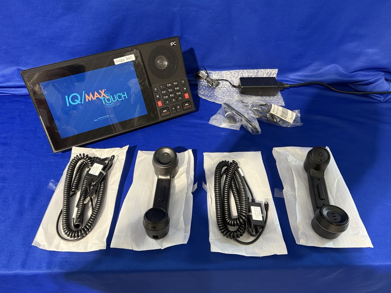 IPC Unigy 360 IQ/MAX Touch Trader Phone with Handsets Microphone Adapter - Good