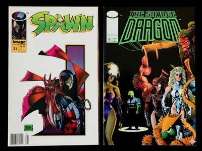 Spawn #21 & The Savage Dragon #6 Image Comics Lot (1993-1994)