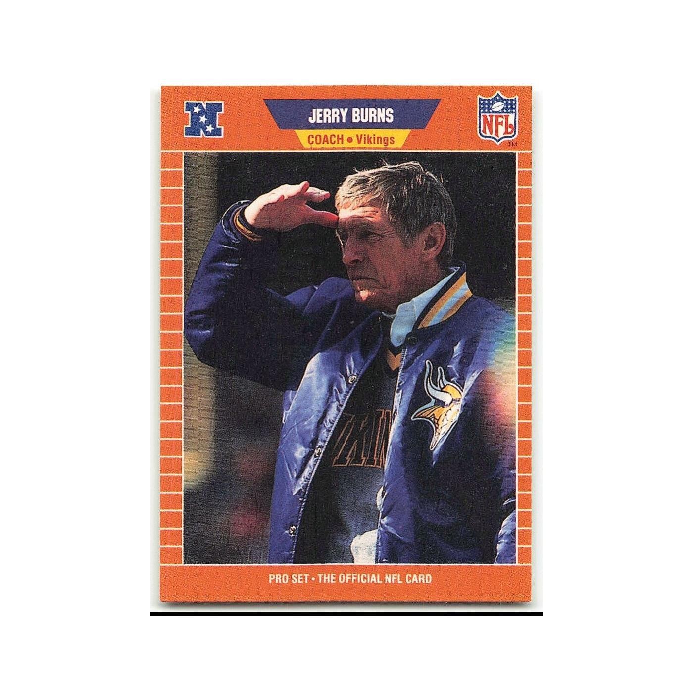 Jerry Burns 1989 Pro Set #243 Minnesota Vikings Football Card NM