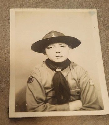 Vintage Boy Scout Photo 4x2.5 1930s 