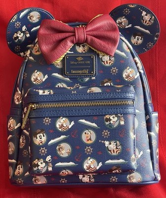 Disney Cruise Line Treasure Adventure Mickey Minnie Loungefly Backpack Bag