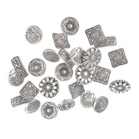 50Pcs Weinlese-Runde Quadratische KnöPft Diy, Das WöLbung FüR Hosen-Kleidung