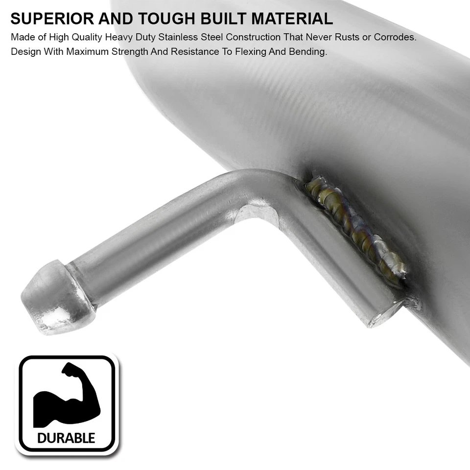 Fits 1988-1991 Honda Civic 3Dr Hatchback Muffler Catback Exhaust 4" Burnt Tip - Image 4 of 4