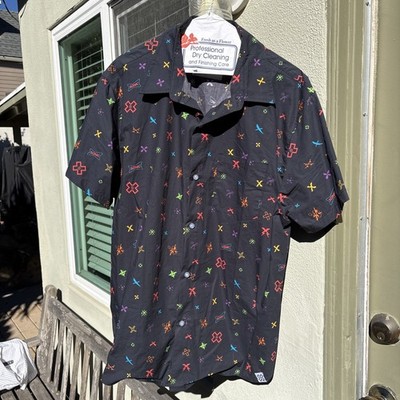 X Games Short Sleeve Button Up Shirt Size LARGE  SONIC DRIVE IN