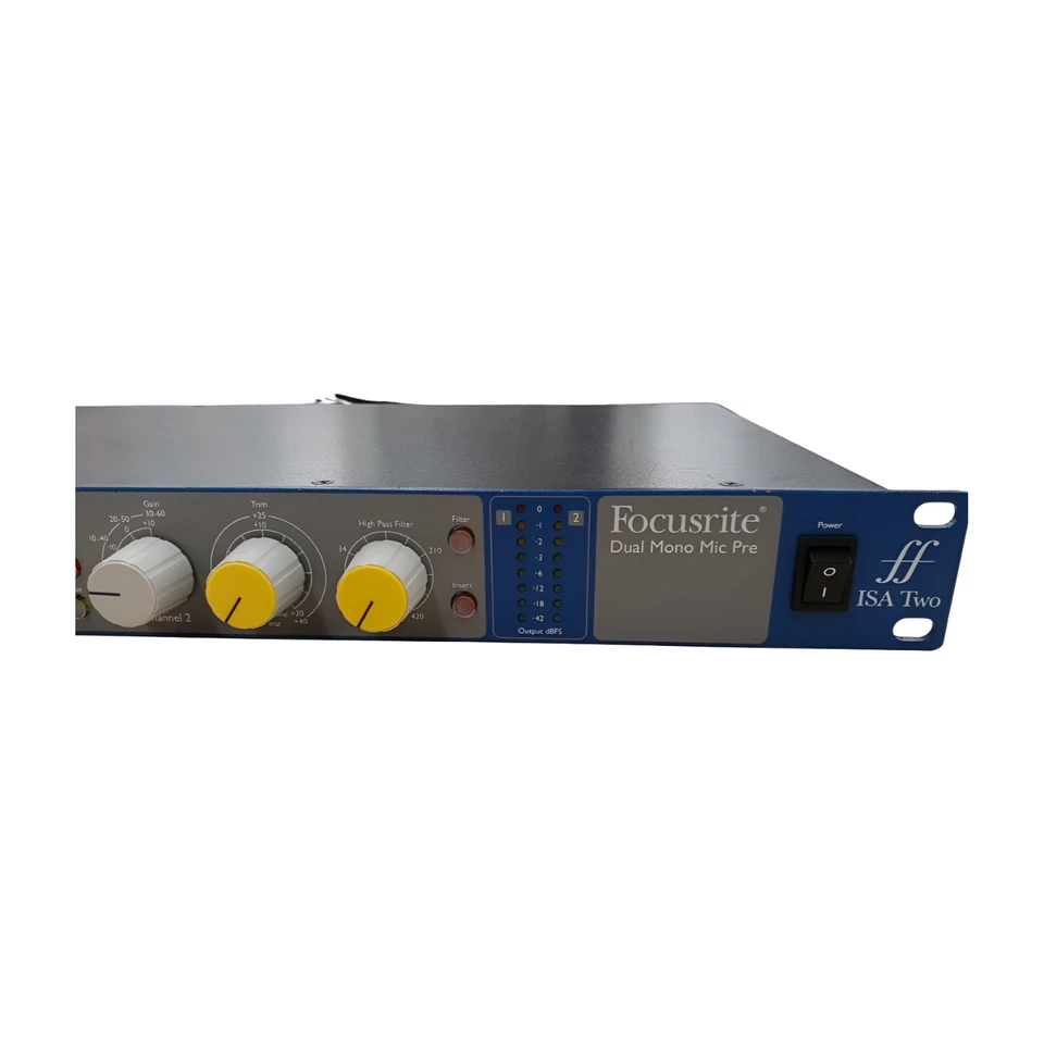 Focusrite ISA Two Dual Mono Microphone Mic Preamp Pre Amplifier Rackmount Flaw - Image 3 of 4