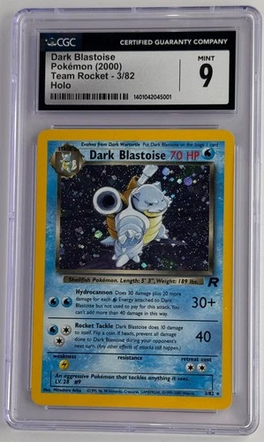 Dark Blastoise 2000 Team Rocket 3/82 Holo Pokemon Card CGC 9 MINT English