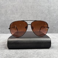 Serengeti Drivers 5222R Aviator Sunglasses Black Corning Optics Glass Japan