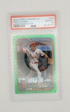 Masyn Winn /99 Rookie GREEN LOGOFRACTOR REFRACTOR PSA 10 2024 Topps Chrome RC