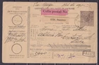 75149) Bucharest Romania 1916 Parcel Card to Constantinople Turkey
