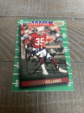 HOF AENEAS WILLIAMS 1992 FLEER ROOKIE SENSATIONS SIGNED AUTOGRAPHED CARD #7. rookie card picture