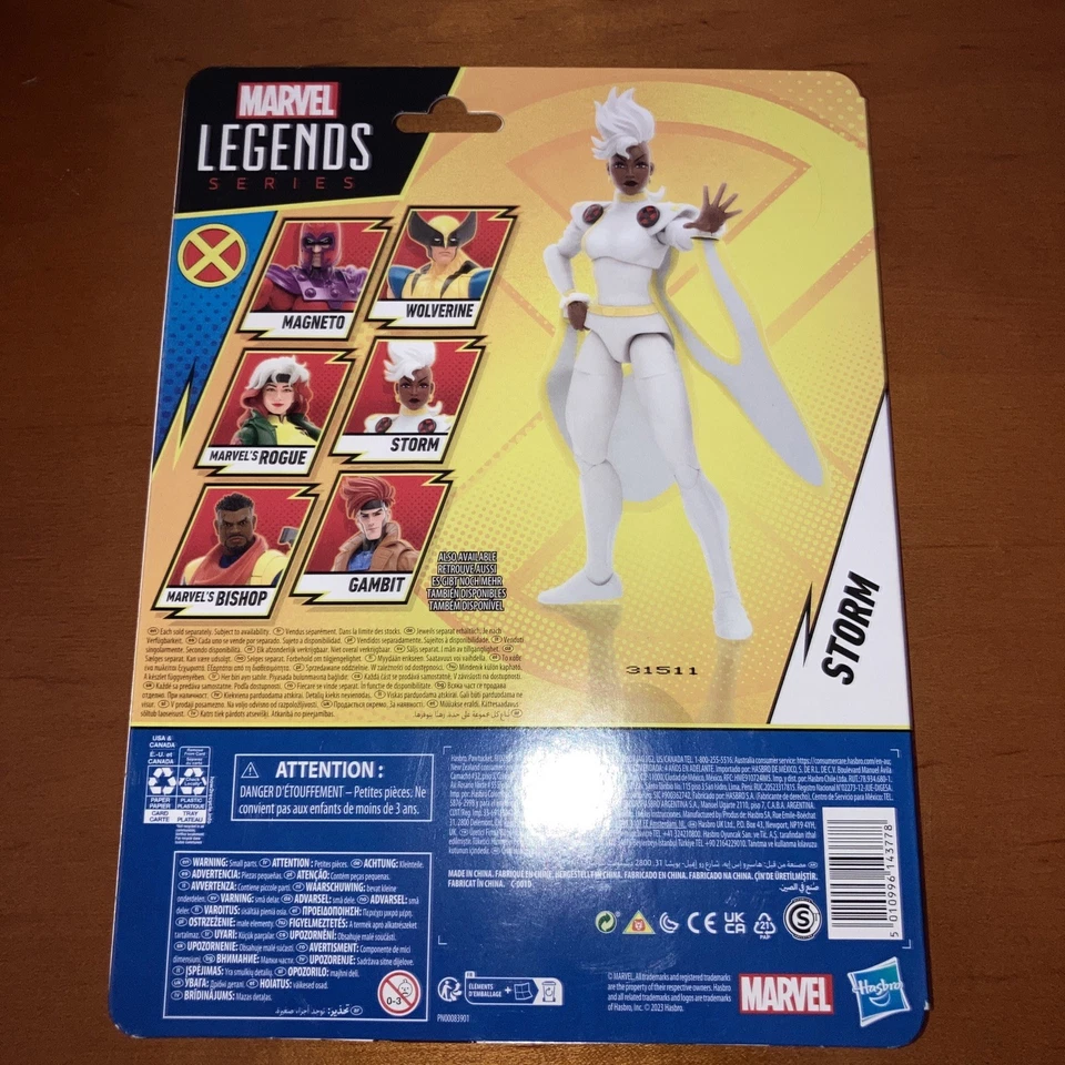 Figura de Acción Tormenta - Tarjeta Serie Retro Vintage Marvel Legends X-Men '97 Foto 2 de 2