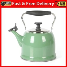 Martha Stewart Kitchen Induction Stovetop Kettle with Lid, Stainless Steel