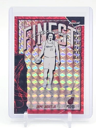 2025 Topps Finest Basketball Red Geometric Refractor Jaime Jaquez Jr. #FAU-JJ