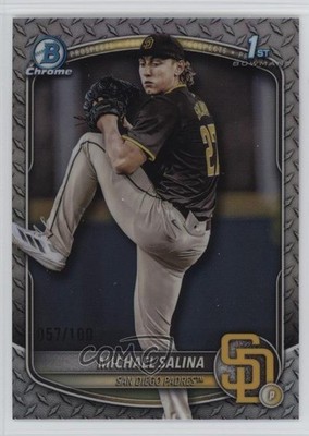 2025 Bowman Draft Chrome Steel Metal Refractor /100 Michael Salina #BDC-76 15sx
