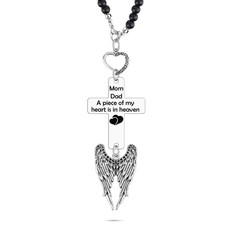 Memorial Car Charm Sympathy Gift for Loss of Mother Father Hanging Rear View ...