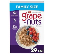 Post Grape Nuts Original Breakfast Cereal, Crunchy Breakfast Cereal 29 oz Box