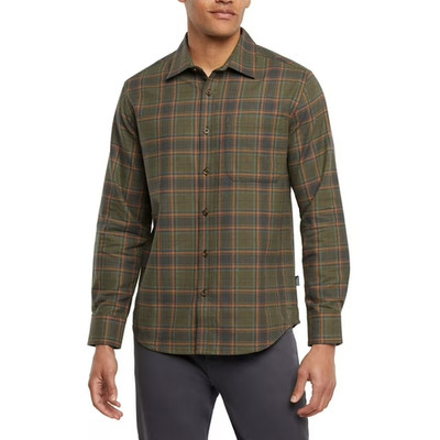 Eddie Bauer Men's Flannel Shirt Size L Green