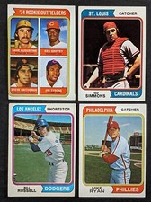 1974 Topps Baseball Lot 4 Cards Griffey Rookie