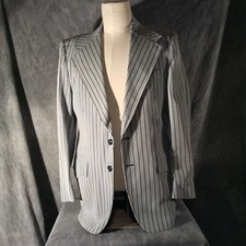 Vintage- McGregor Blazer Sz 41 Sports Coat Polyester Navy Stripes