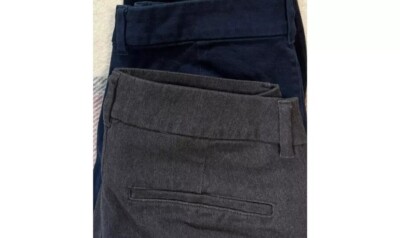 Old Navy Pixie Never Fade Pants Women Size 4 Gray AND Navy Blue Skinny Chino