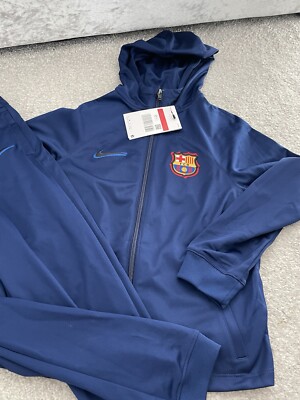NIKE DRI FIT BARCELONA FOOTBALL TRACKSUIT BLUE