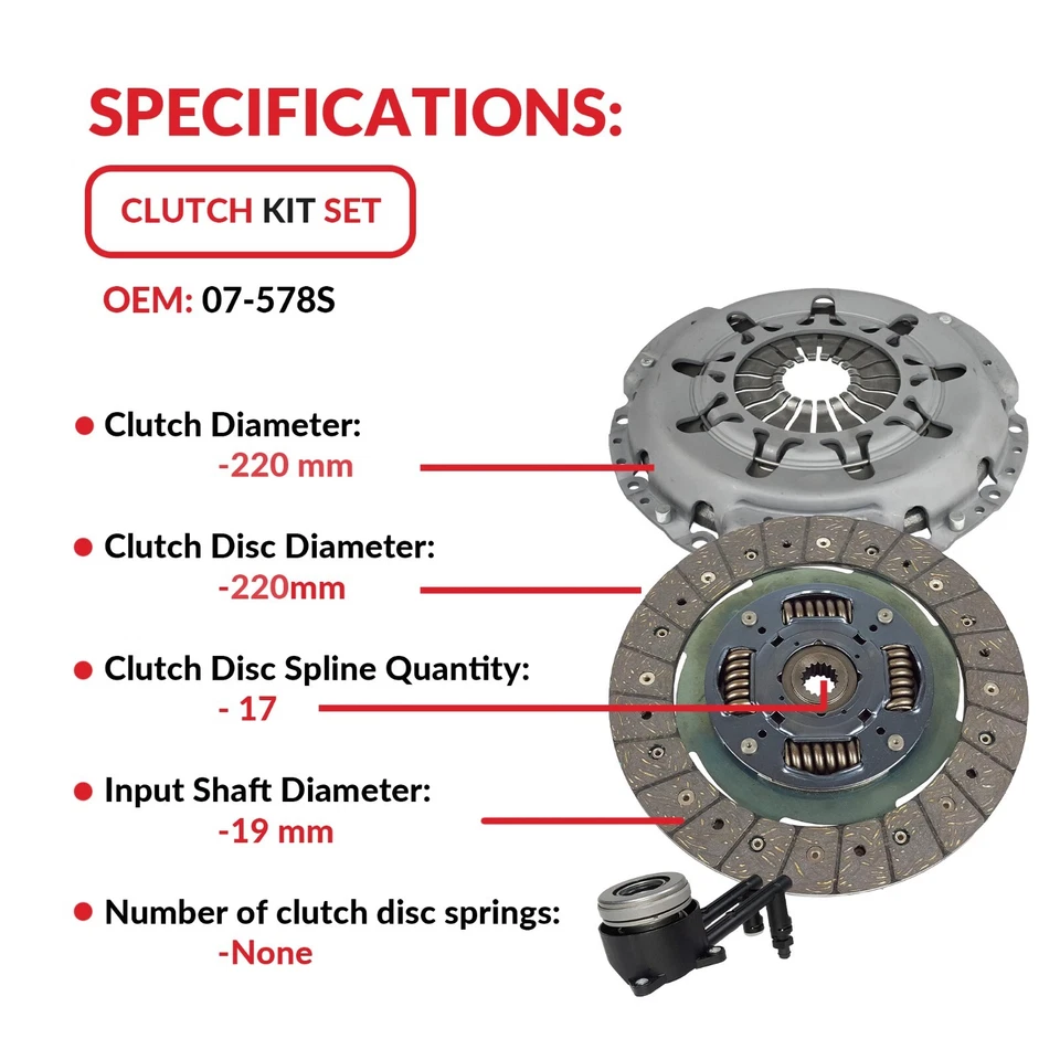 Kit de embrague y esclavo para Ford Fiesta S 2011-2016 Se Sel Ses Base 1,6 L L4 5 velocidades Foto 4 de 4