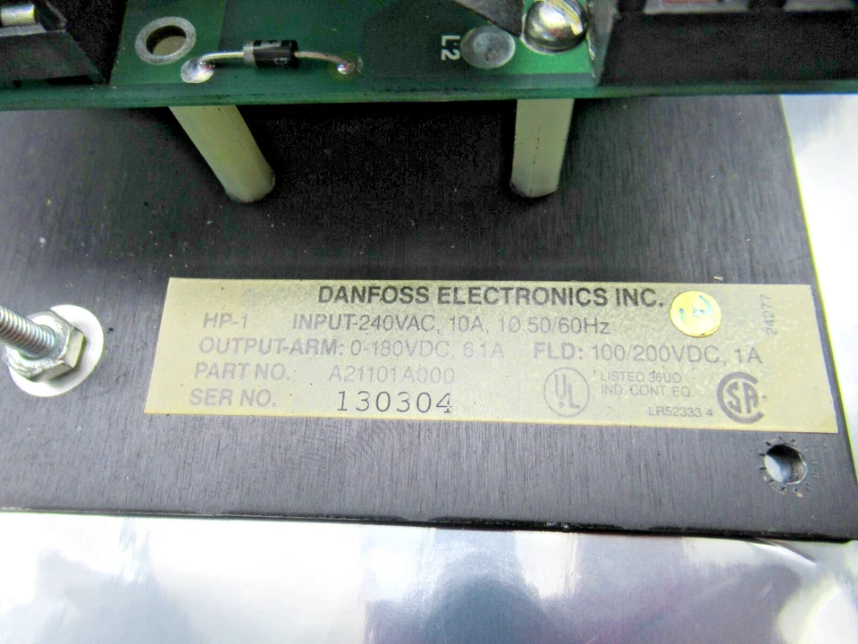 Danfoss A21101A000 DC Drive Board Varispeed A2000 1HP -USED (EXPEDITED SHIPPING) - Image 4 of 4