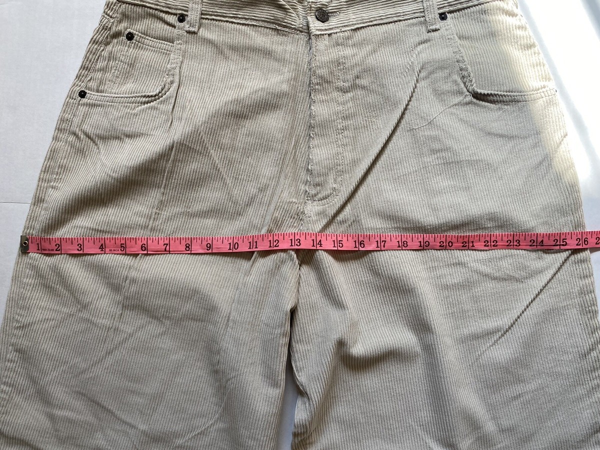 Vintage Solo Semore Corduroy Jeans Size 40 Mens Tan Baggy Wide Leg 