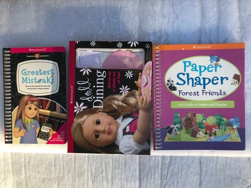 American Girl 3 Book Set Paper Shaper - Doll Dining - Greatest Mistakes New - Picture 1 of 1