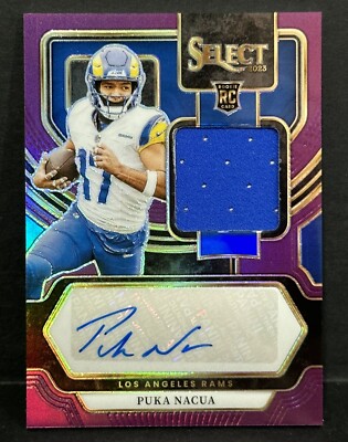 2023 Panini Select Football Rams RC Puka Nacua RPA Auto Patch