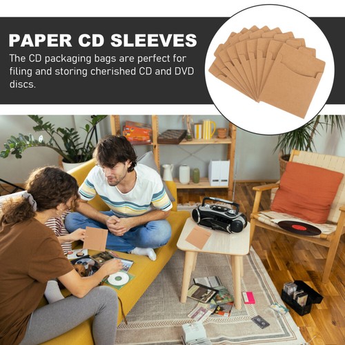 50 Pcs Protective Packaging Envelopes CD Bag Dvd Storage Sleeves - Afbeelding 3 van 12