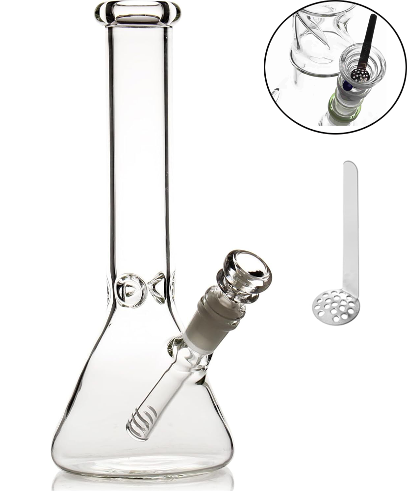 9 Inch Glass Bong Heavy Beaker Water Pipe with 14mm Bowl Hookah