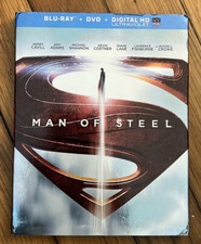 Man Of Steel Blu-Ray/DVD, 2013 3-Disc Set Digital HD Not Include