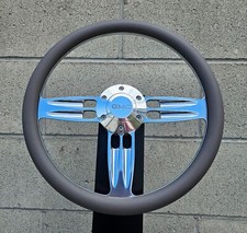 14 Billet Double Barrel Grey Half Wrap Steering Wheel Licensed Gmc Modern