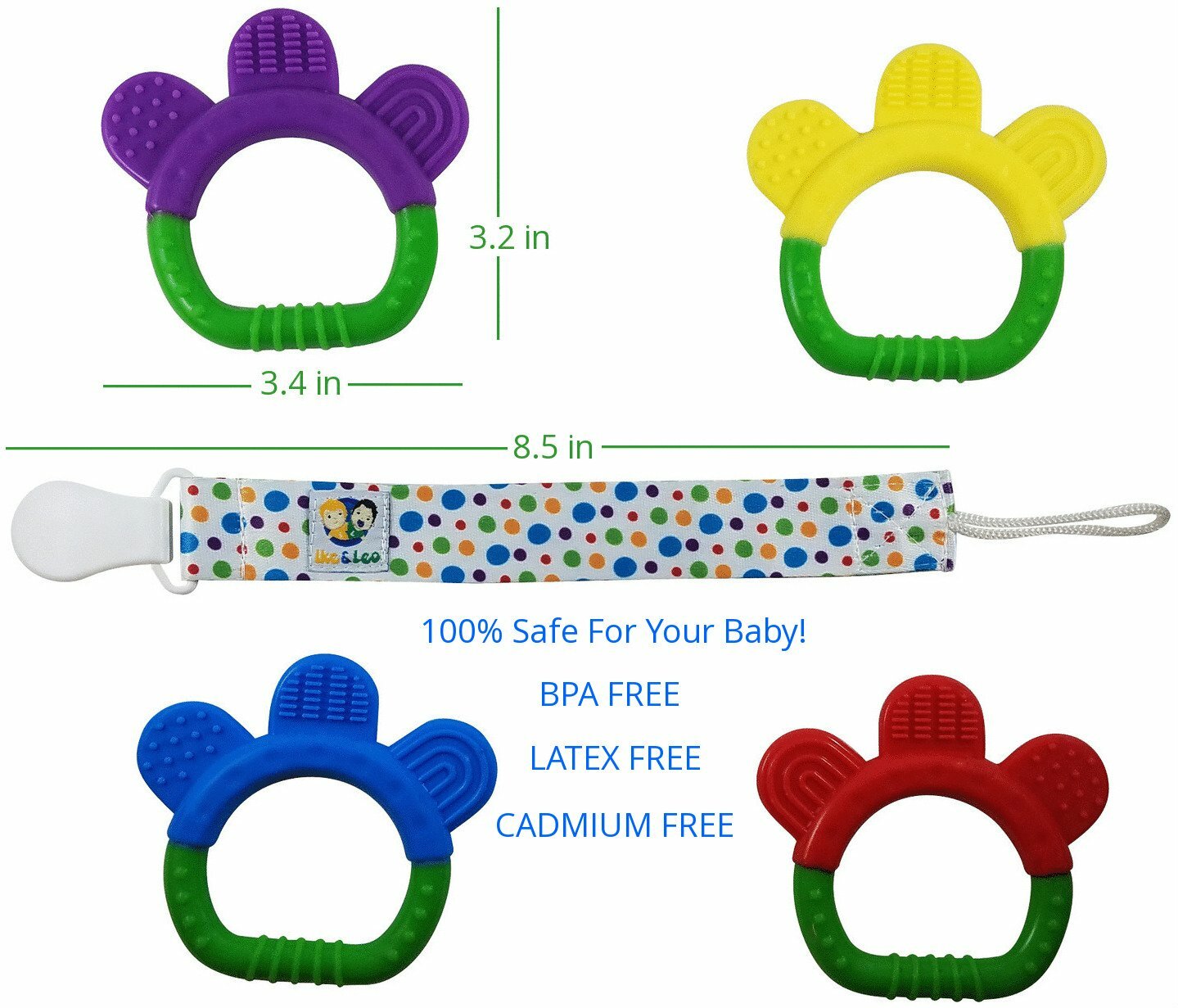 ike & leo teething toys