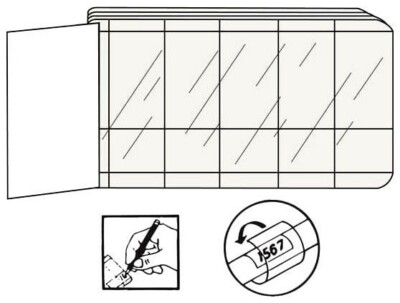 EZ Code WM-BW5, Blank, 0.75'' x 1'' Mark Area, Transparent, Wire Marker Book, 1 pc