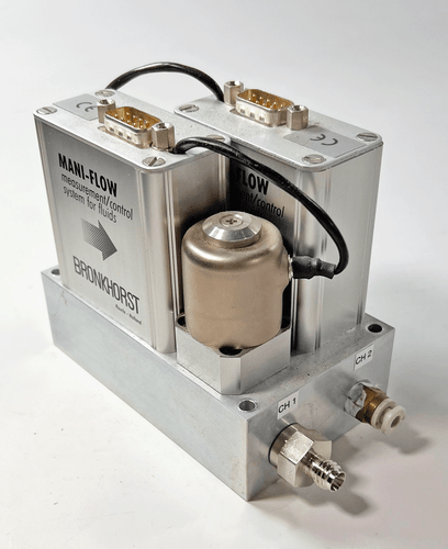 Bronkhorst MANI-FLOW Dual Channel MIC-205FP Flow 50ml/min Press 50L/h N2 MFC/EPC - Picture 2 of 4