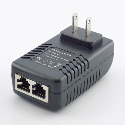 DC 12V 1A POE Injector Wall Switch Power Adapter Wireless Ethernet Camera CCTV - Picture 7 of 11