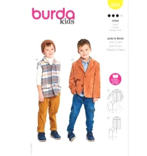 Burda 9234 Boys & Jacket & Vest (Waistcoat) Size 6-11  Sewing Pattern NEW!