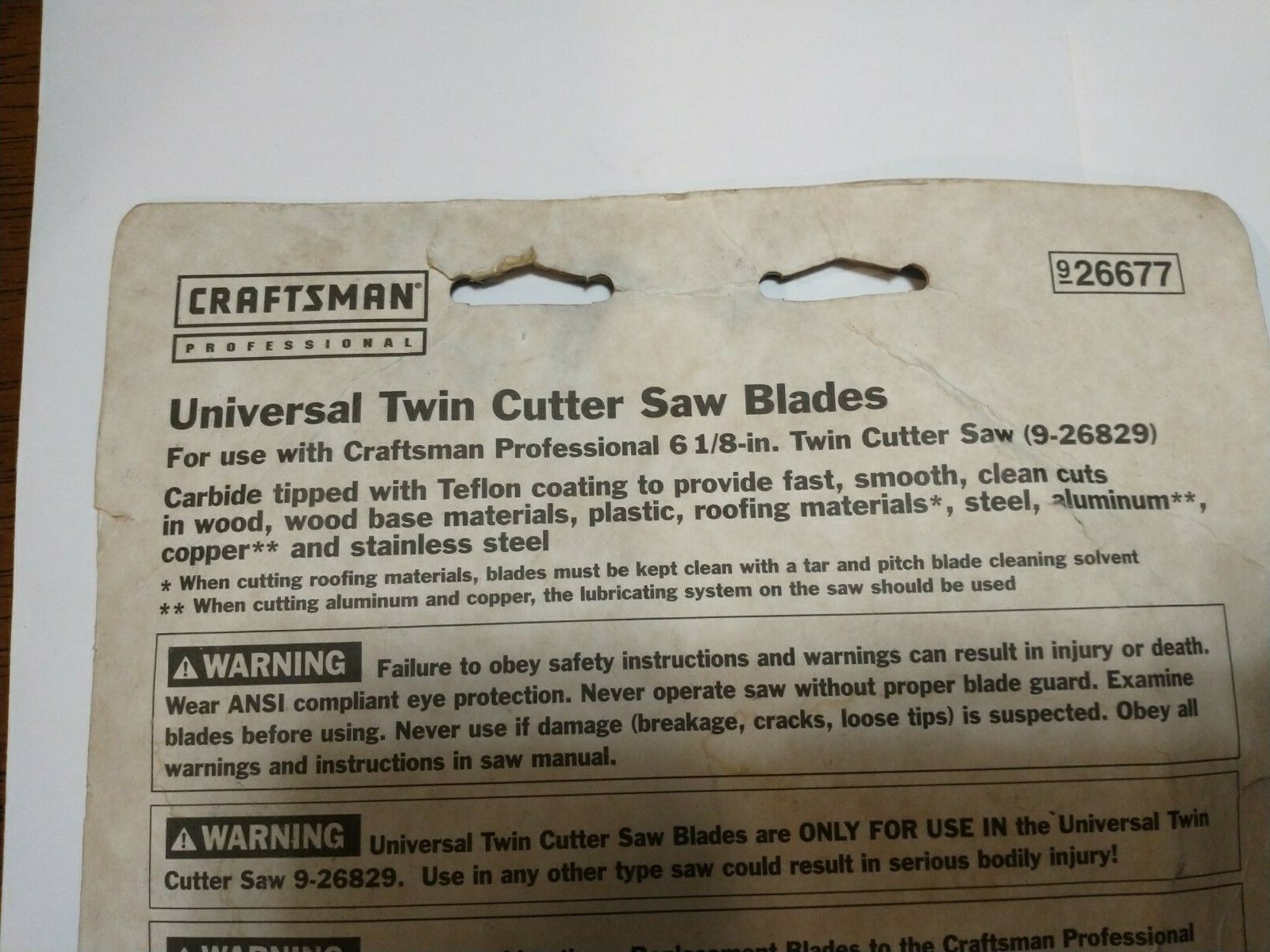 CRAFTSMAN 926677 UNIVERSAL TWIN CUTTER 