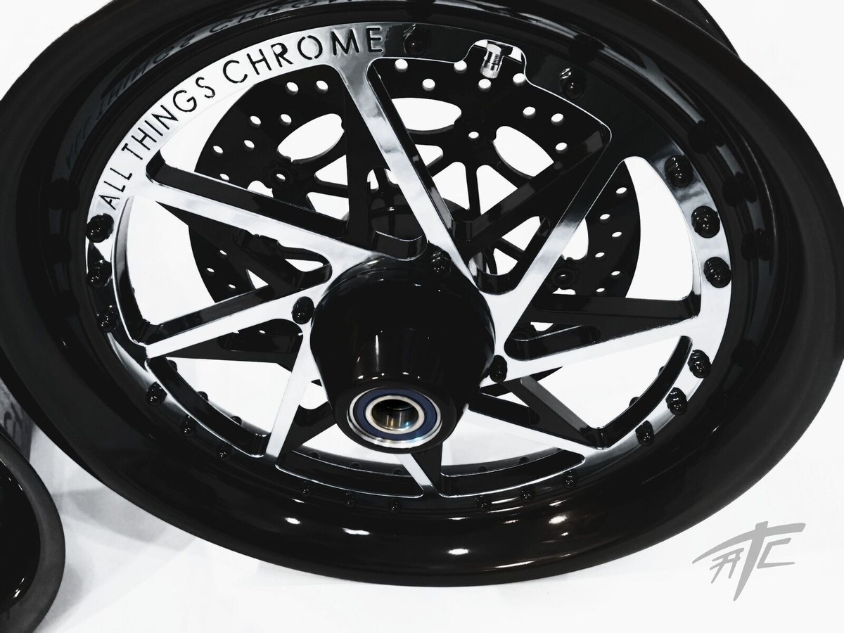 ZX-10R 240 FAT TIRE BLACK & CHROME SWITCHBACK WHEELS 04-10 NINJA