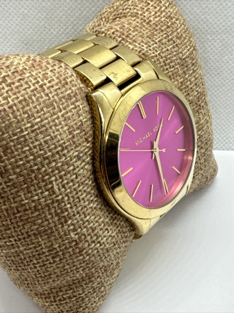 Michael Kors Slim Runway MK3264 Women Analog Pink Dial  display picture 1