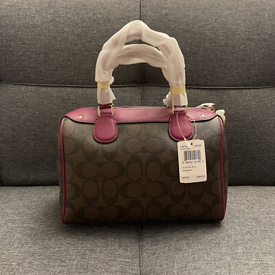 美品✨ COACH 4253 Signature 2way Boston Bag Coach Signature Mini Boston style two way bag with Gold